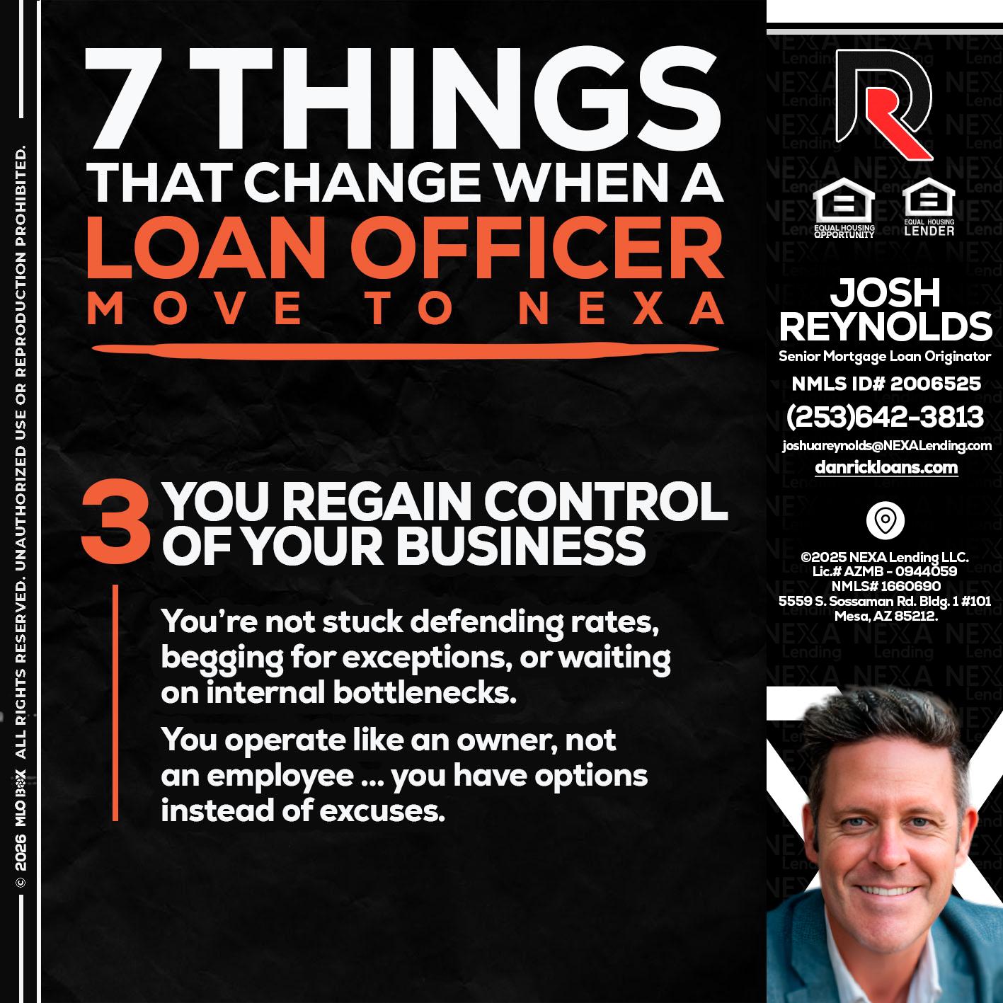7 things (3) - Josh Reynolds -Senior Mortgage Loan Originator