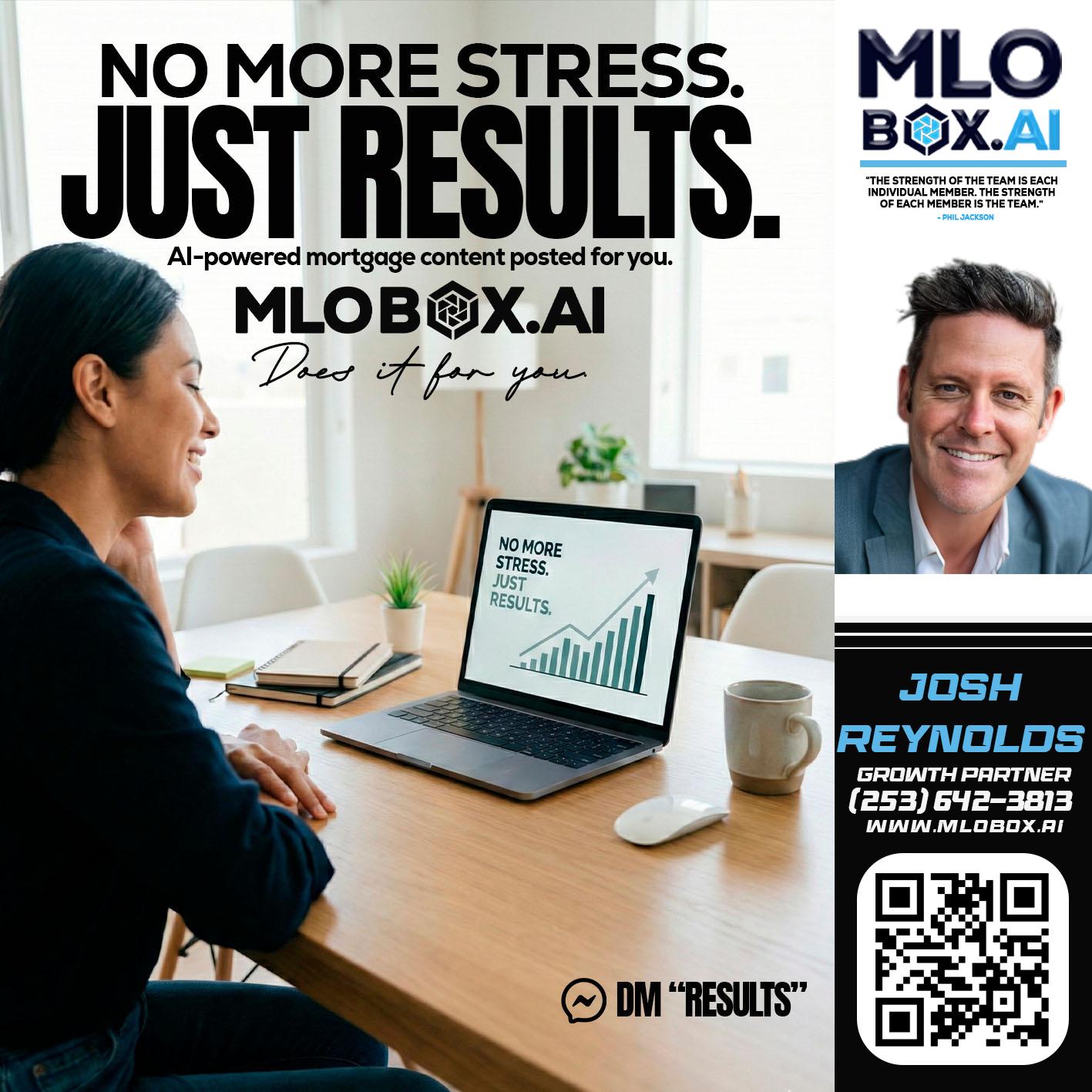 NO MORE STRESS - Josh Reynolds -Senior Mortgage Loan Originator