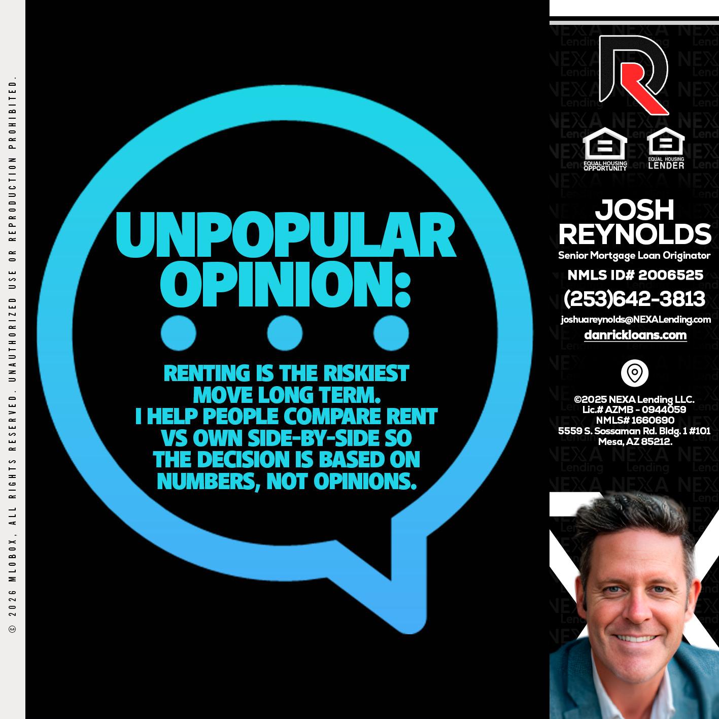 unpopular opinion - Josh Reynolds -Senior Mortgage Loan Originator