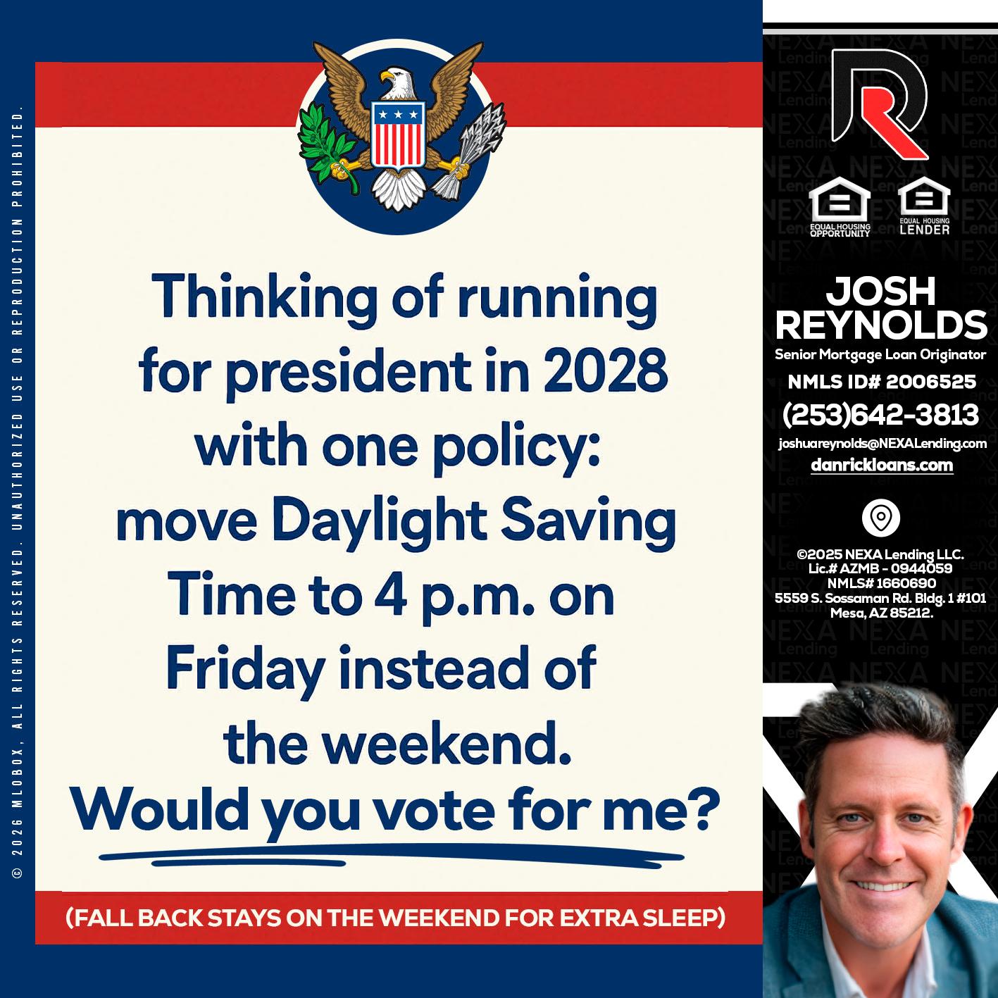 THINKING OF RUNING - Josh Reynolds -Senior Mortgage Loan Originator