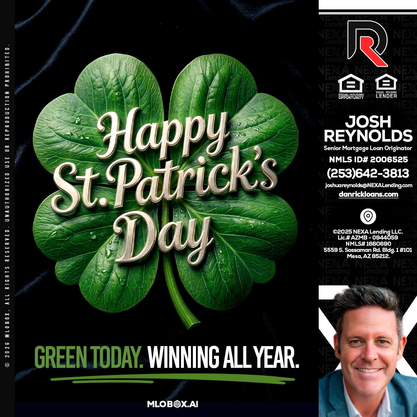 happy st. Patricks day - Josh Reynolds -Senior Mortgage Loan Originator