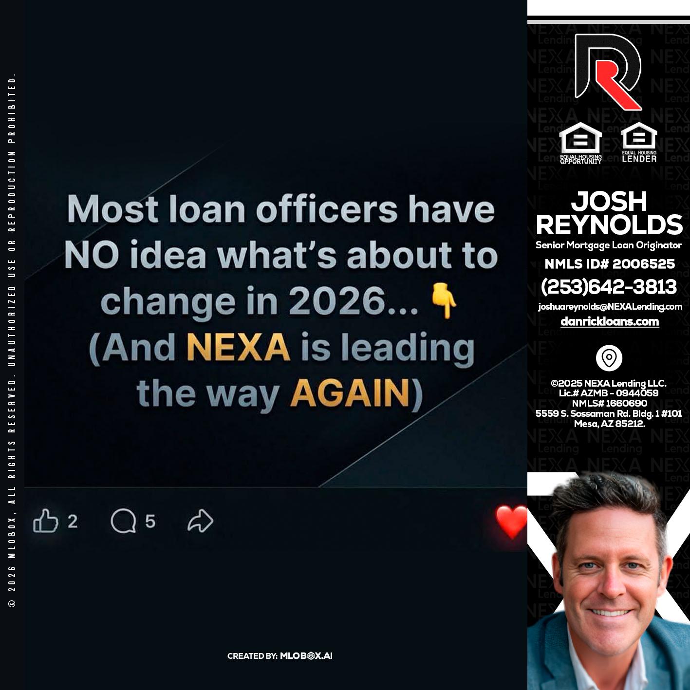 most loan officers - Josh Reynolds -Senior Mortgage Loan Originator