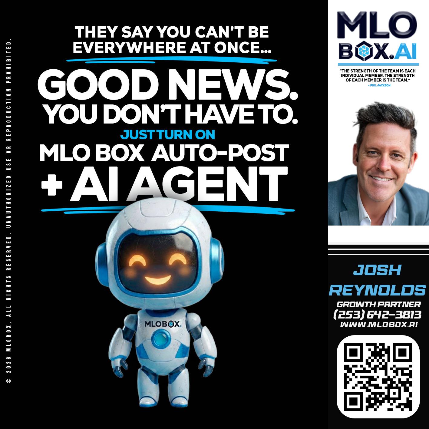 GOOD NEWS - Josh Reynolds -Senior Mortgage Loan Originator