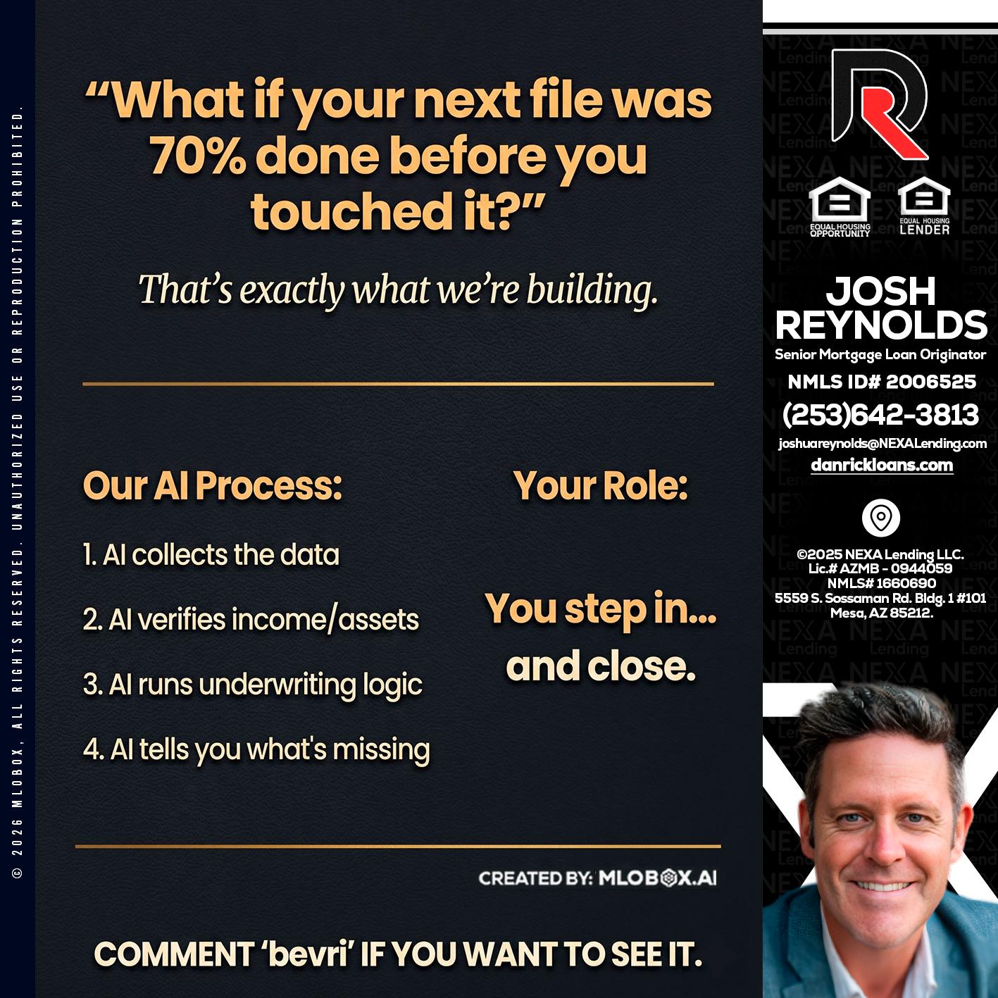 WHAT IF YOUR - Josh Reynolds -Senior Mortgage Loan Originator