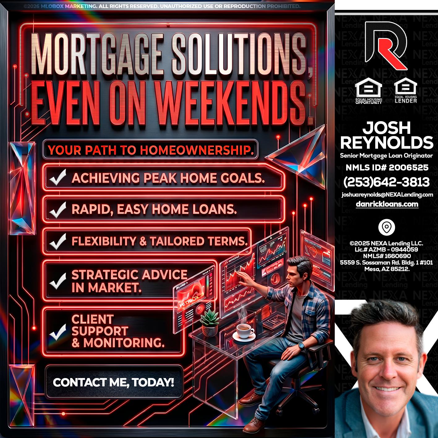 WEEKEND SOLUTIONS - Josh Reynolds -Senior Mortgage Loan Originator