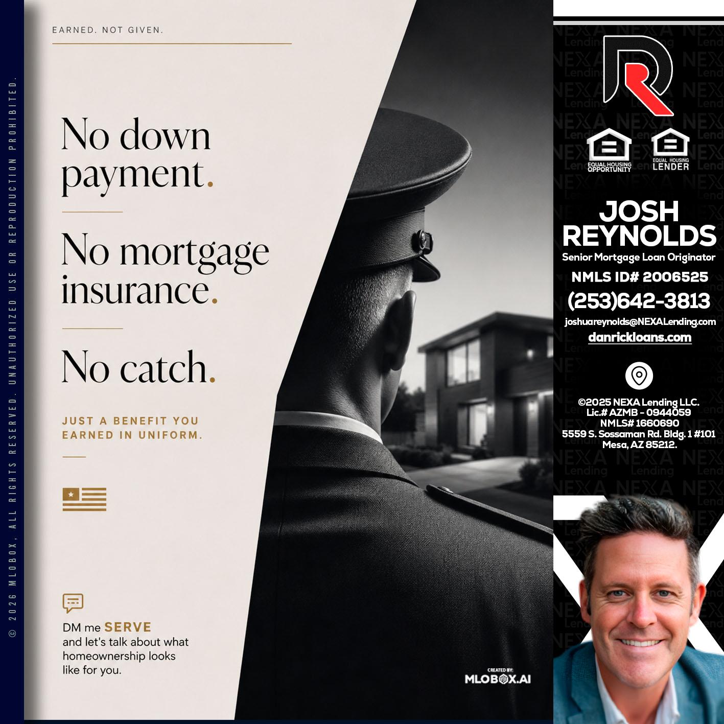NO DOWN PAYMENT - Josh Reynolds -Senior Mortgage Loan Originator