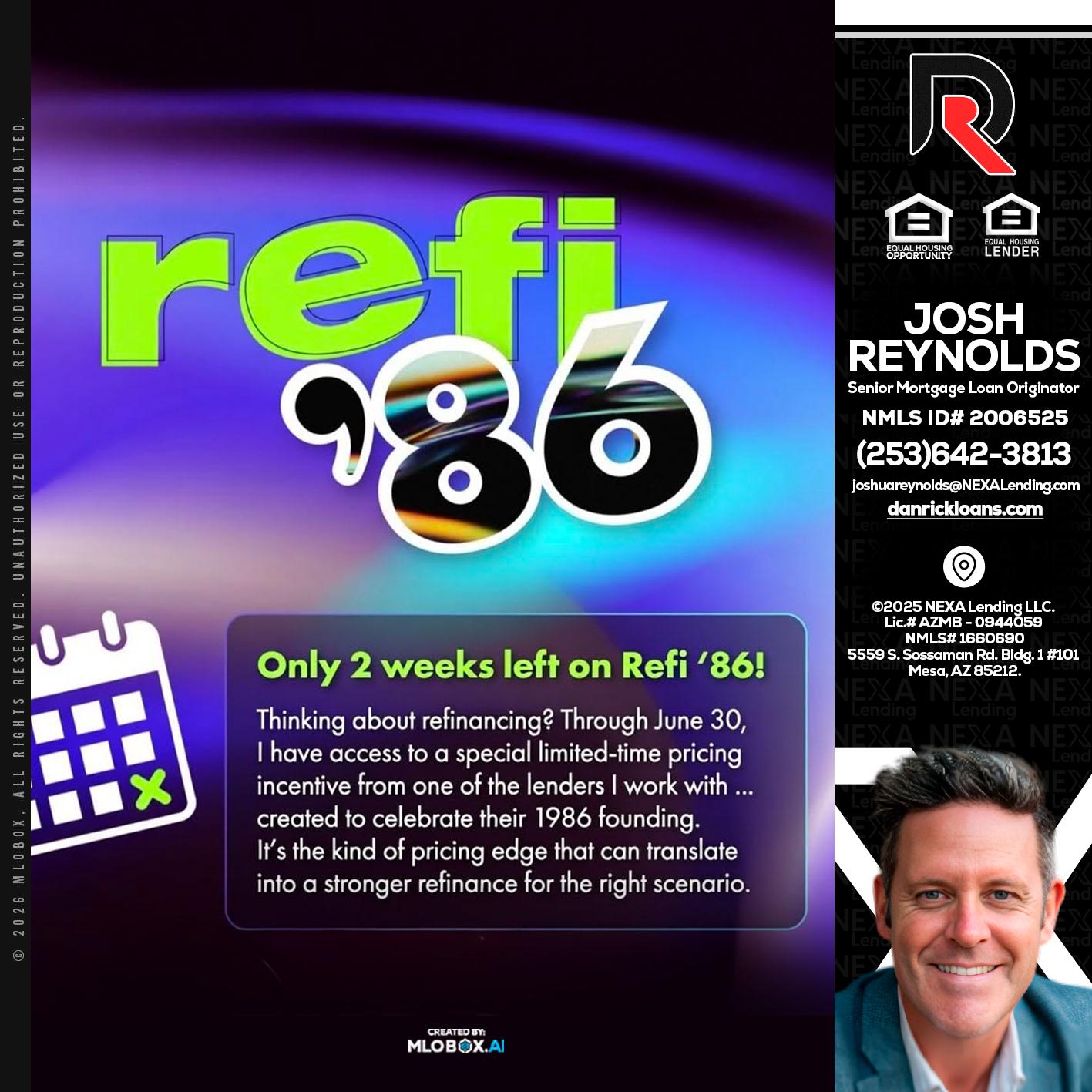REFI 86 - Josh Reynolds -Senior Mortgage Loan Originator