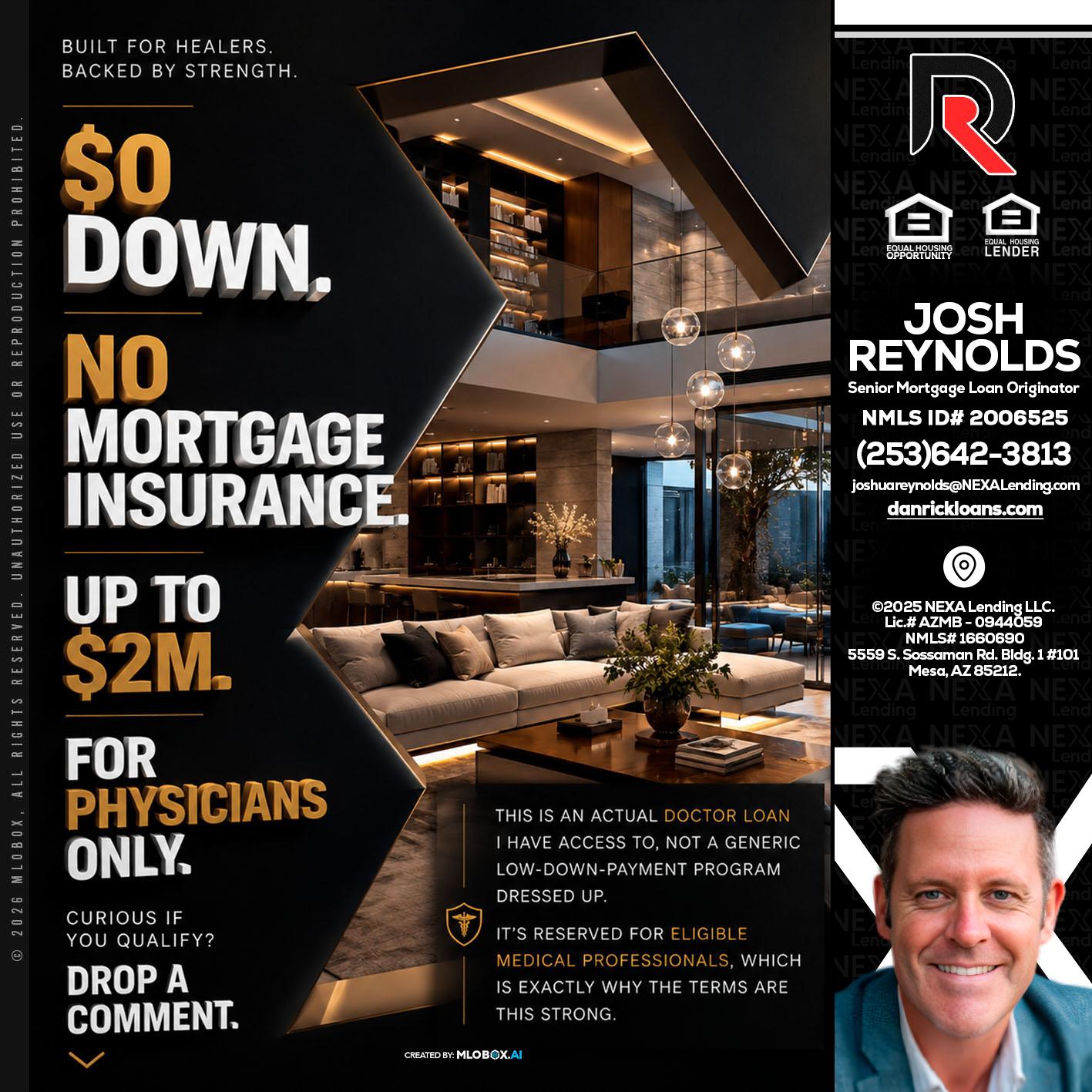 $0 DOWN - Josh Reynolds -Senior Mortgage Loan Originator