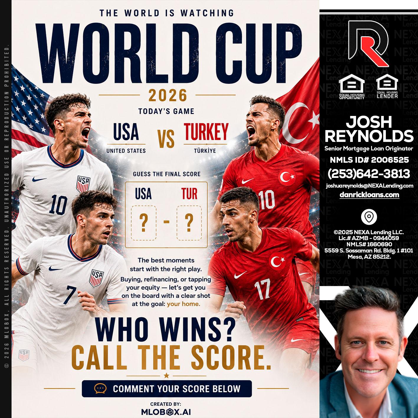 WHOS GONNA WIN? - Josh Reynolds -Senior Mortgage Loan Originator