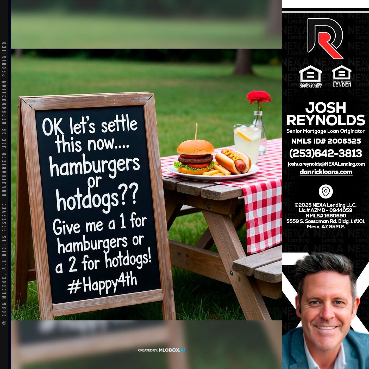 let settle this - Josh Reynolds -Senior Mortgage Loan Originator