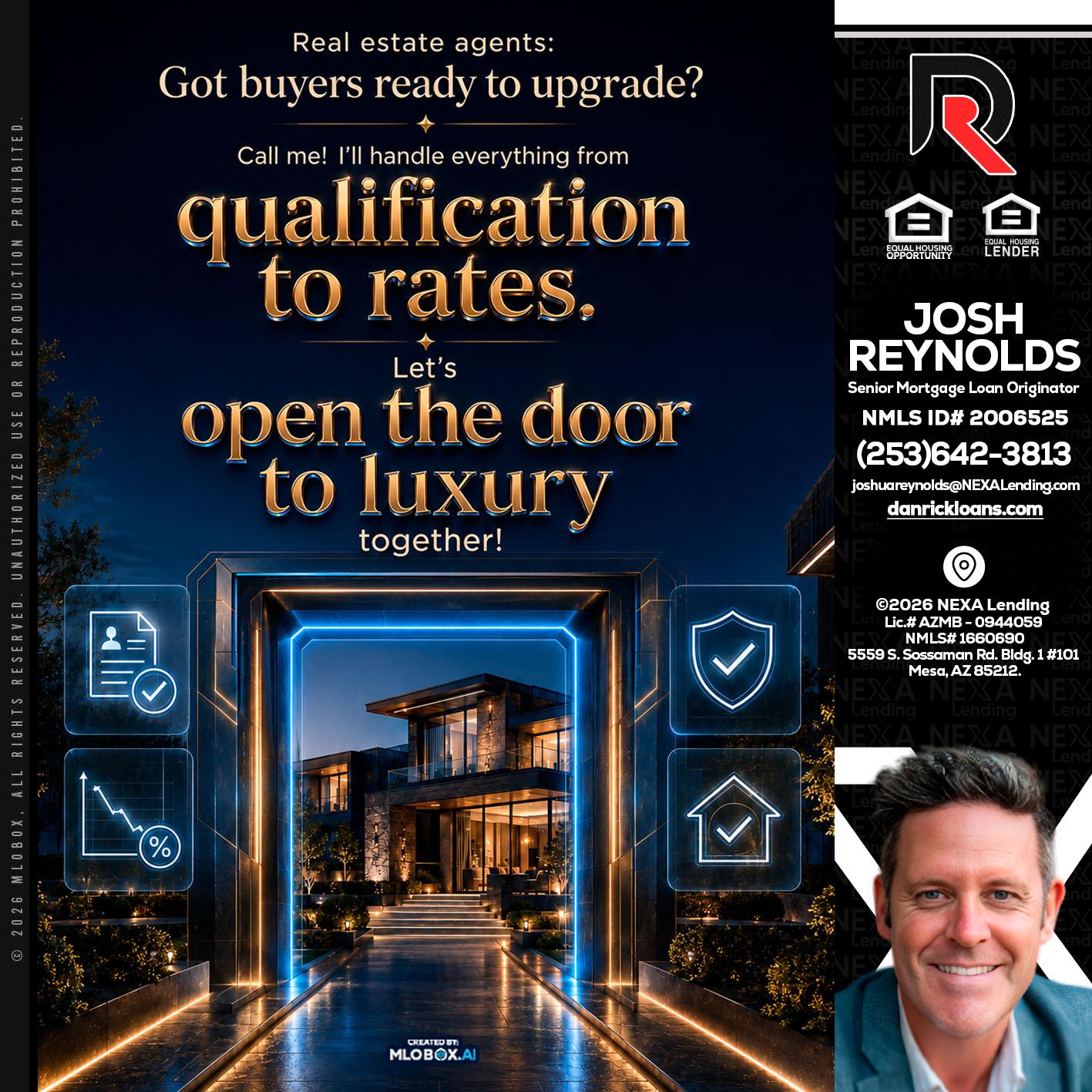 QUALIFICATION TO RATES - Josh Reynolds -Senior Mortgage Loan Originator