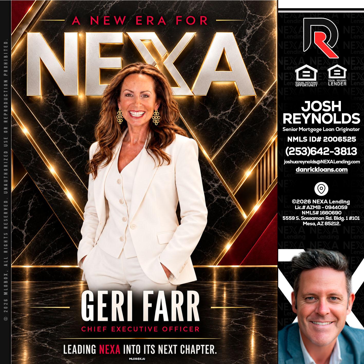 GERI FARR - Josh Reynolds -Senior Mortgage Loan Originator