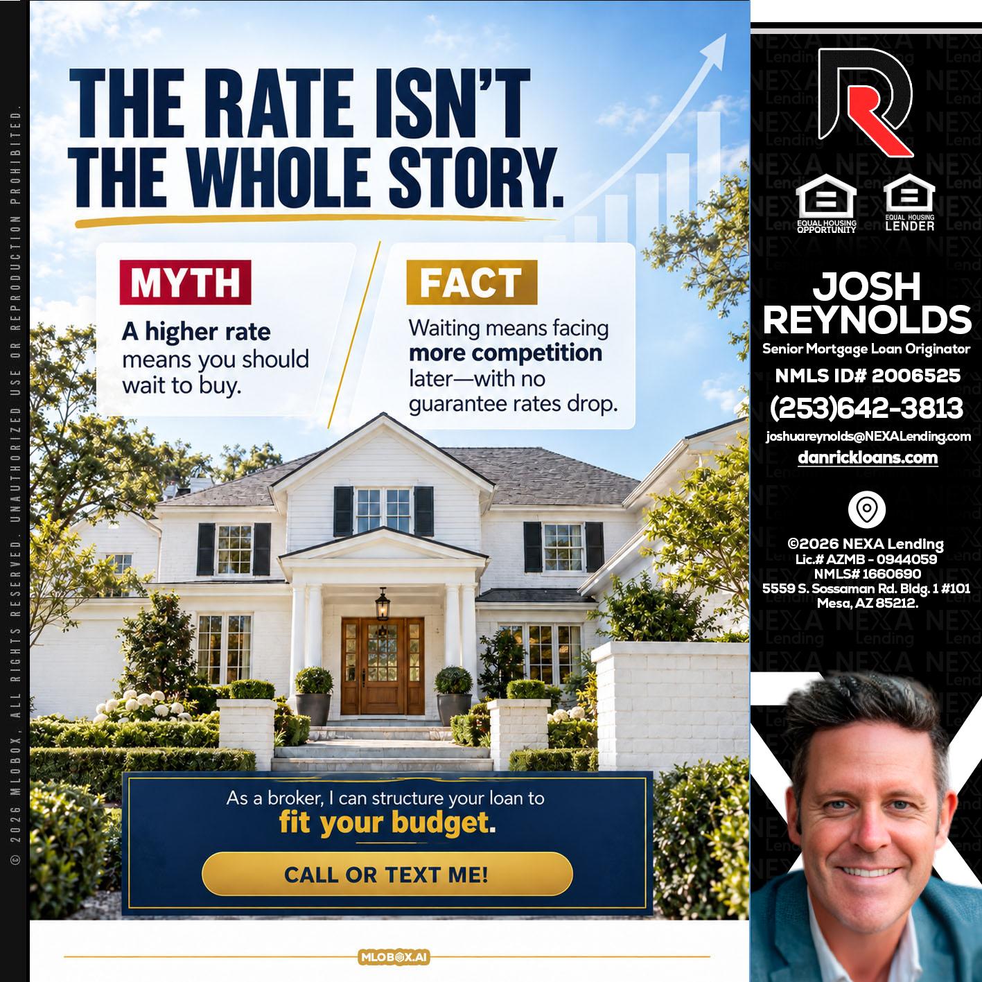 THE RATE ISNT - Josh Reynolds -Senior Mortgage Loan Originator