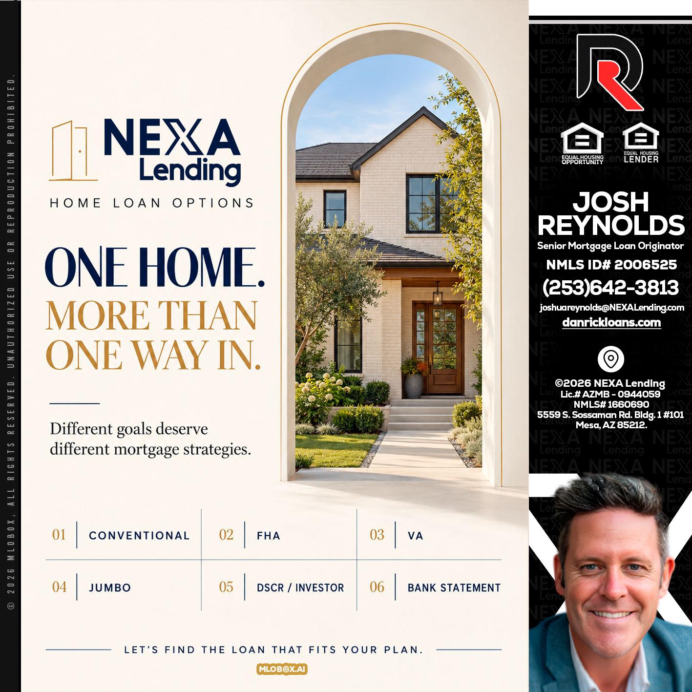 ONE HOME - Josh Reynolds -Senior Mortgage Loan Originator