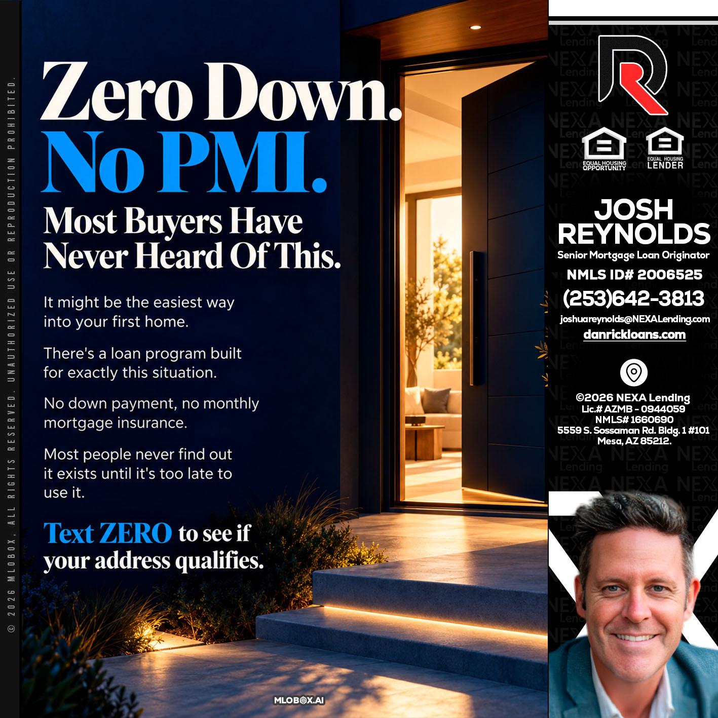 zero down - Josh Reynolds -Senior Mortgage Loan Originator