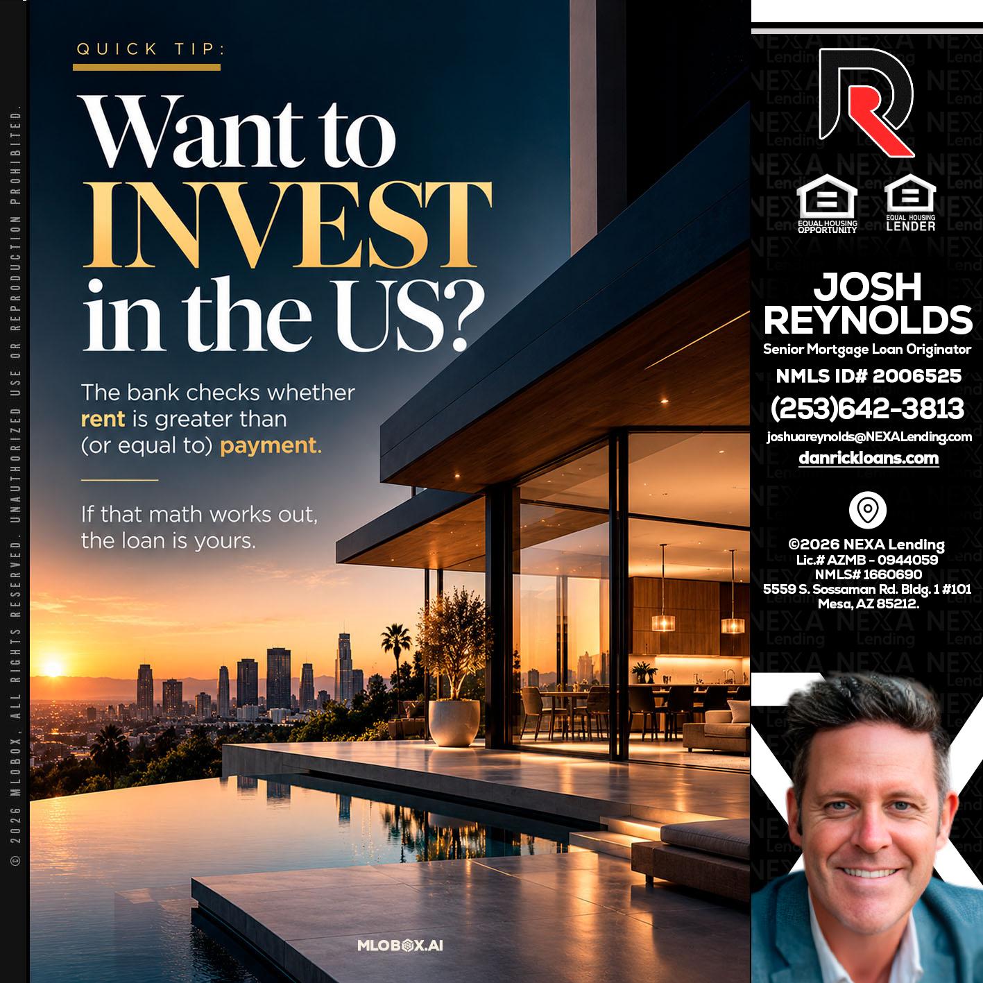 QUICK TIP - Josh Reynolds -Senior Mortgage Loan Originator